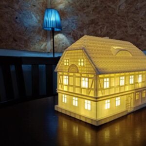 Spardose Umgebindehaus mit Blockstube